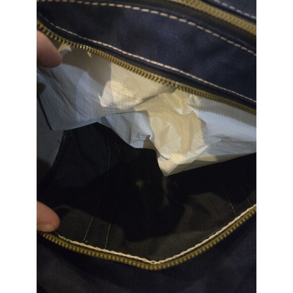 Blue Canvas Double Compartment Duffel - Picture 7 of 8